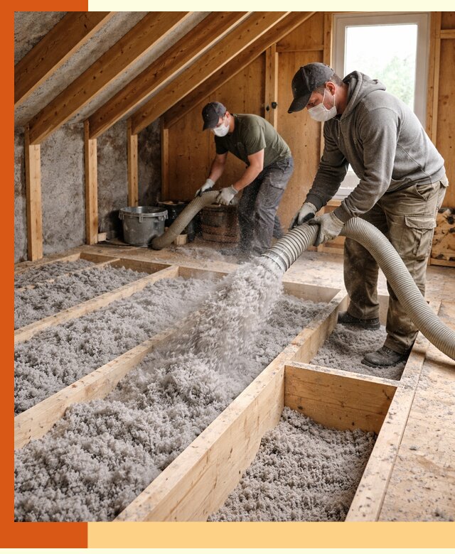 Утепление мансарды эковатой в Великом Новгороде с гарантией качества