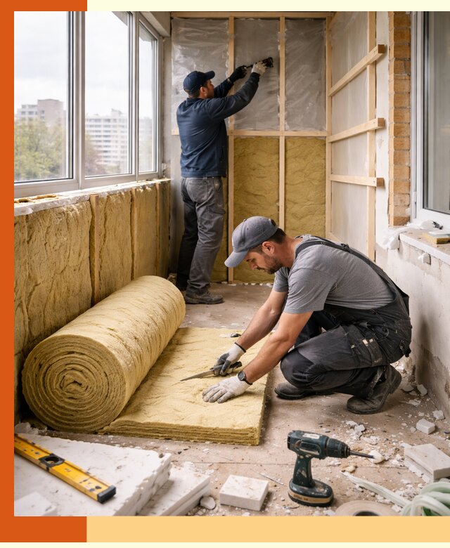 Утепление балкона под ключ в Великом Новгороде качественно и быстро