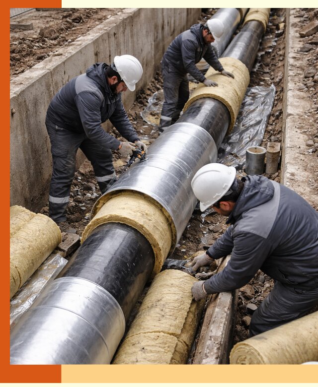 Утепление теплотрассы в Великом Новгороде: утеплительные работы и материалы