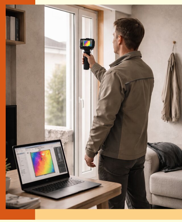 Тепловизионное обследование квартиры в Великом Новгороде для поиска утечек тепла